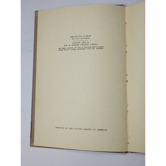 Vintage We Killed A Bear, Sugar Creek Gang Story Hardcover 1946 - Picture 5 of 5